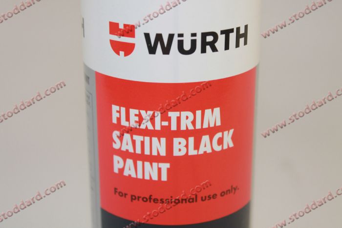 NLA09505300 Wurth FlexiTrim Satin Black Flexible Spray Paint.